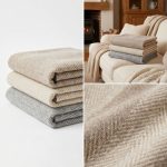 Wollen Plaid - STRIPE (Beige) - Afbeelding 5
