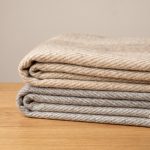 Wollen Plaid - STRIPE (Grijs-Wit) - Afbeelding 4